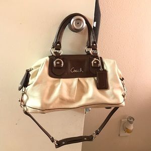 White Leather COACH purse